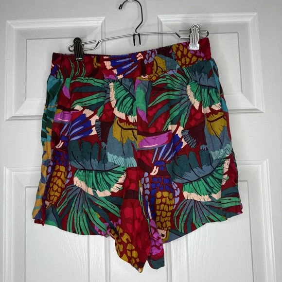 Farm Rio Shorts Toucan Birds Colorful Tropical Print Shorts medium M - Picture 3 of 7